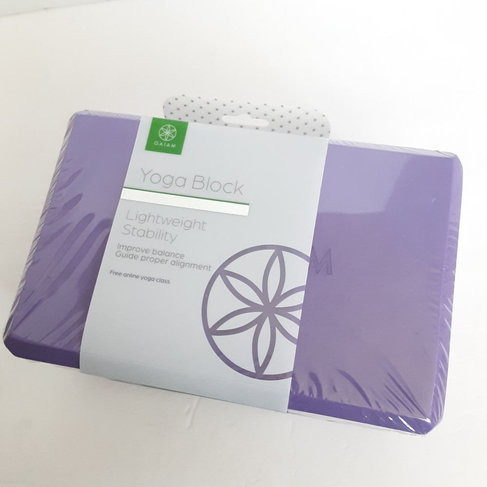 Gaiam Yoga Block - Purple (9W X 6H X 4D) NEW - Picture 5 of 5